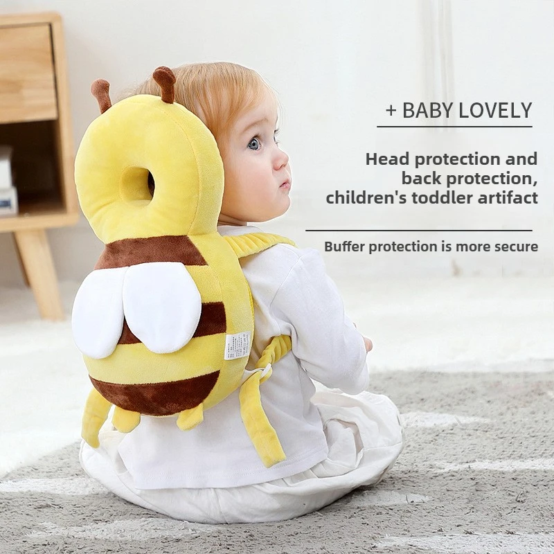 Reposacabezas para caminar para bebé, almohada anticaída para aprender a caminar, almohadilla de protección para la cabeza transpirable, protección para la cabeza de abeja, gorro anticaída