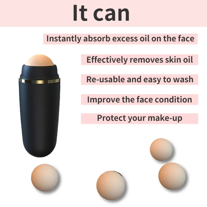 Mini piedra volcánica absorbente de aceite, palo de piedra rodante para limpieza facial, Control de aceite, palo de succión de aceite, mantiene la cara limpia, masajeador facial - imagen 5