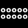 10pcs White