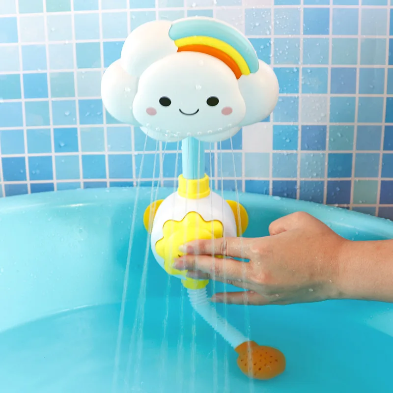 Juguetes de baño para niños, juego de agua para bebés, modelo de nubes, grifo de ducha, juguete de pulverización de agua para niños, rociador de chorro, juguete para bebés - imagen 2