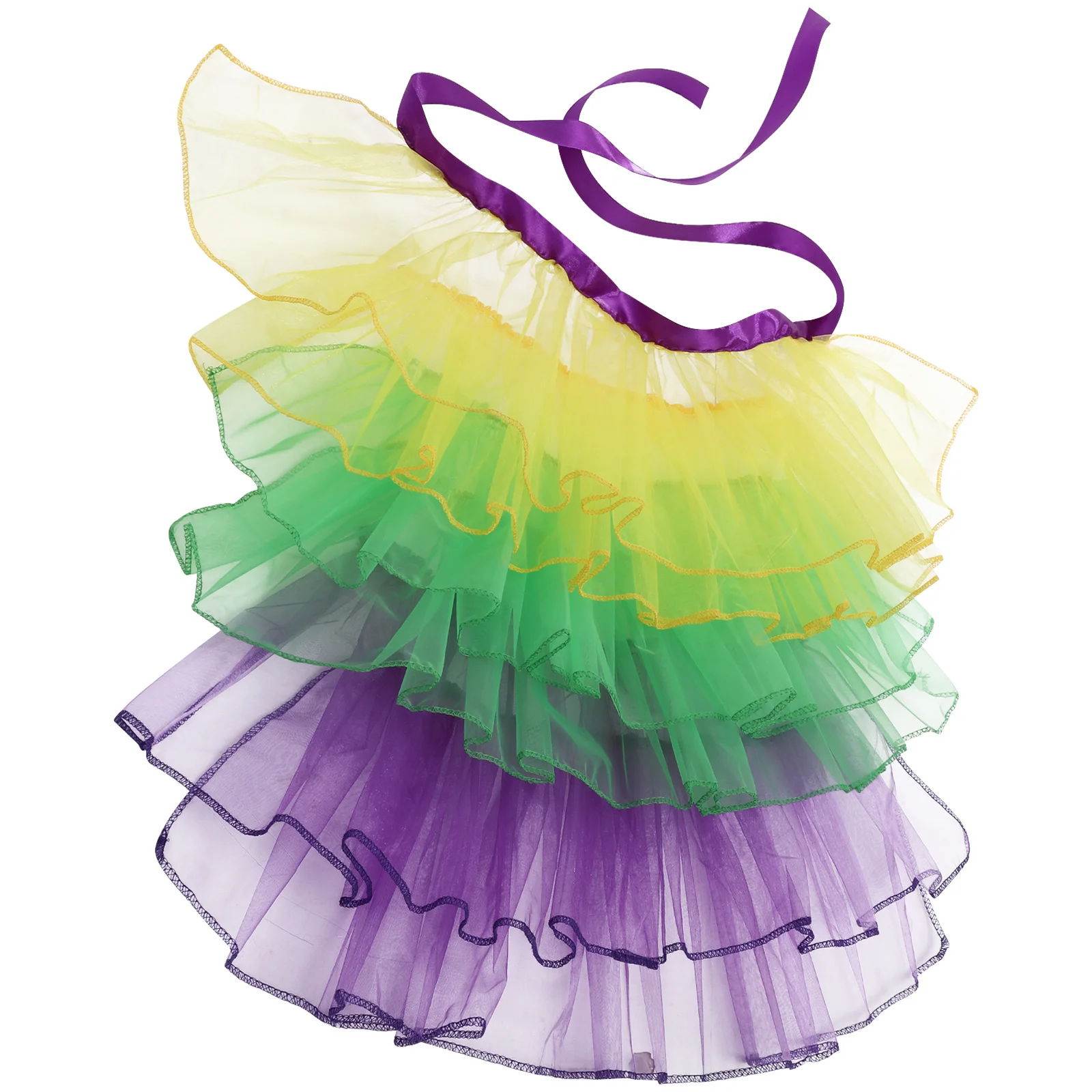 Falda con lazo en bullicio, cola de arcoíris, agradable para la piel, cómoda, accesorio para disfraz de fiesta de boda, Festival, mujeres y niñas en capas - imagen 2