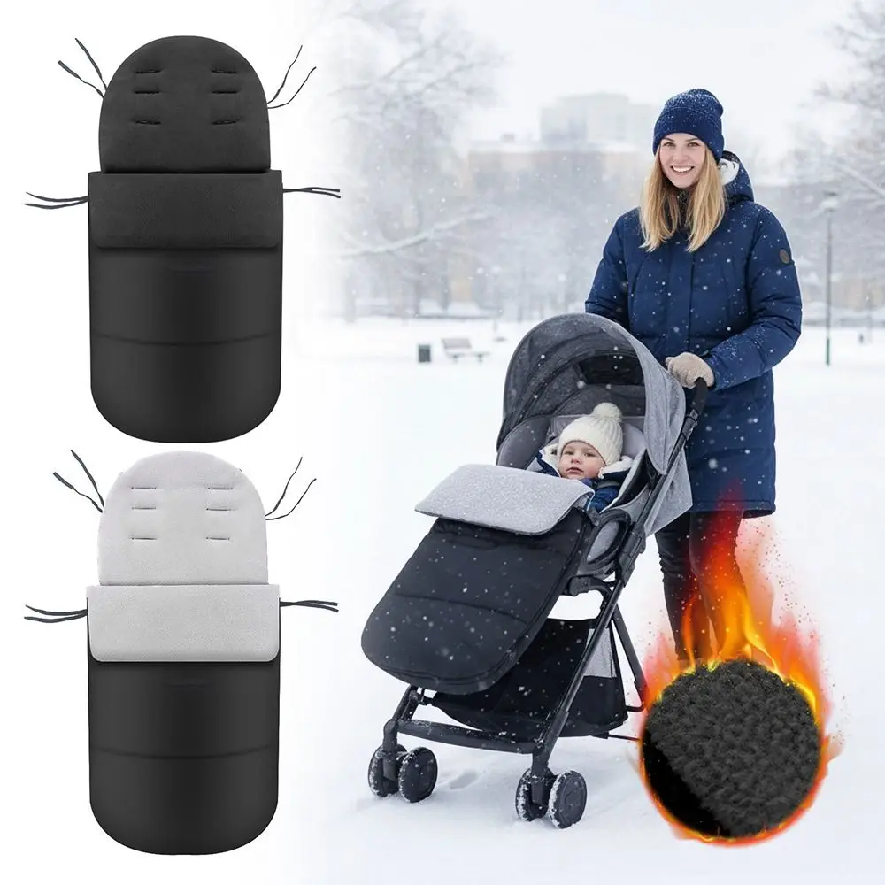 Nuevo cojín extraíble para cochecito, bolsa de banderines gruesa a prueba de viento, alfombrilla para asiento de cochecito cálida - imagen 5