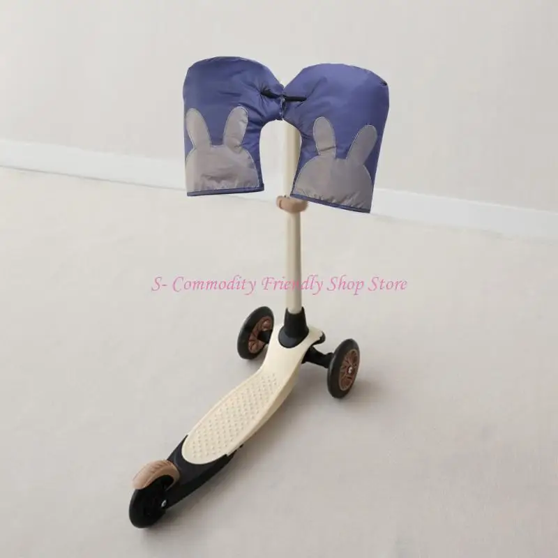 1 par de guantes de estática para niños, manoplas cálidas de invierno, manguito de mano para bicicleta, guantes de equilibrio para coche, manguitos de mano antideslizantes para ciclismo - imagen 2