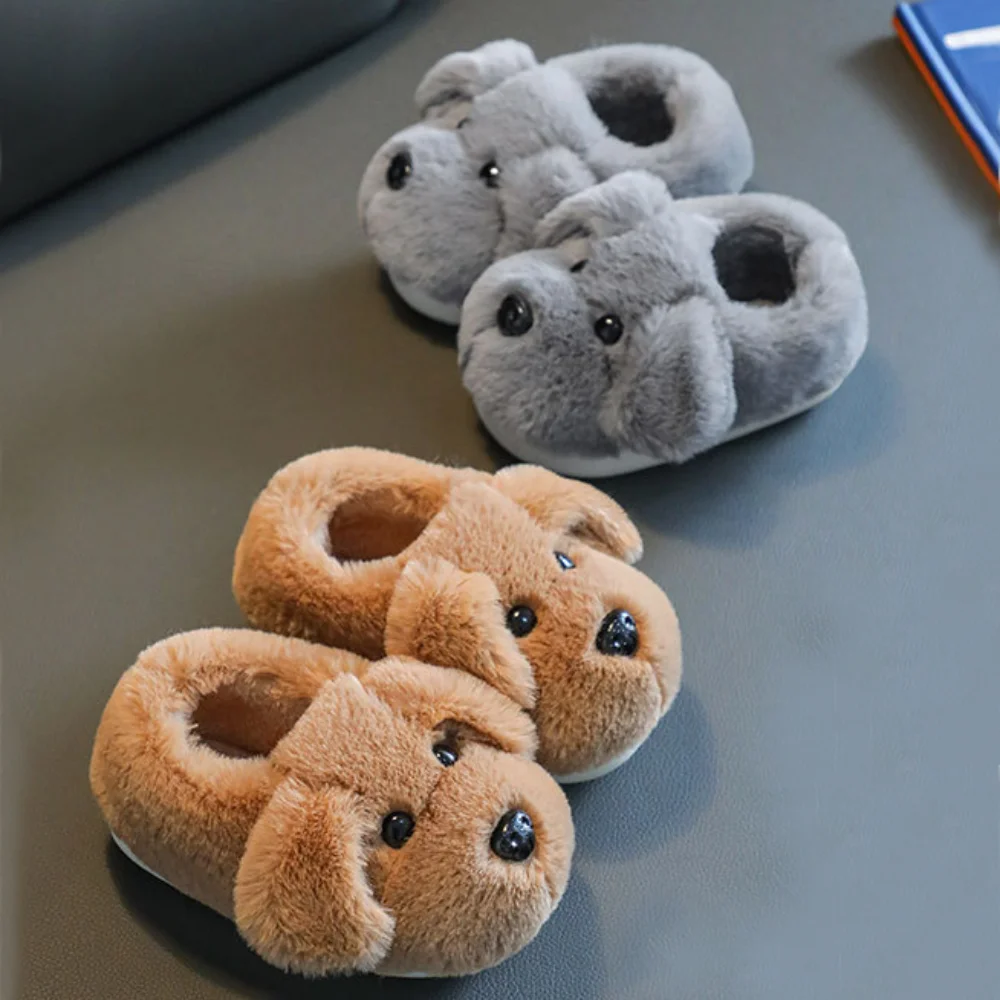 Zapatillas antideslizantes de algodón con perro para invierno - imagen 3