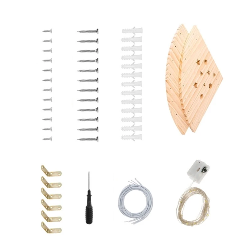 QX2D Nursery Wall Hanging Animal Animal Organizador LED LIGHT BLOINGELS