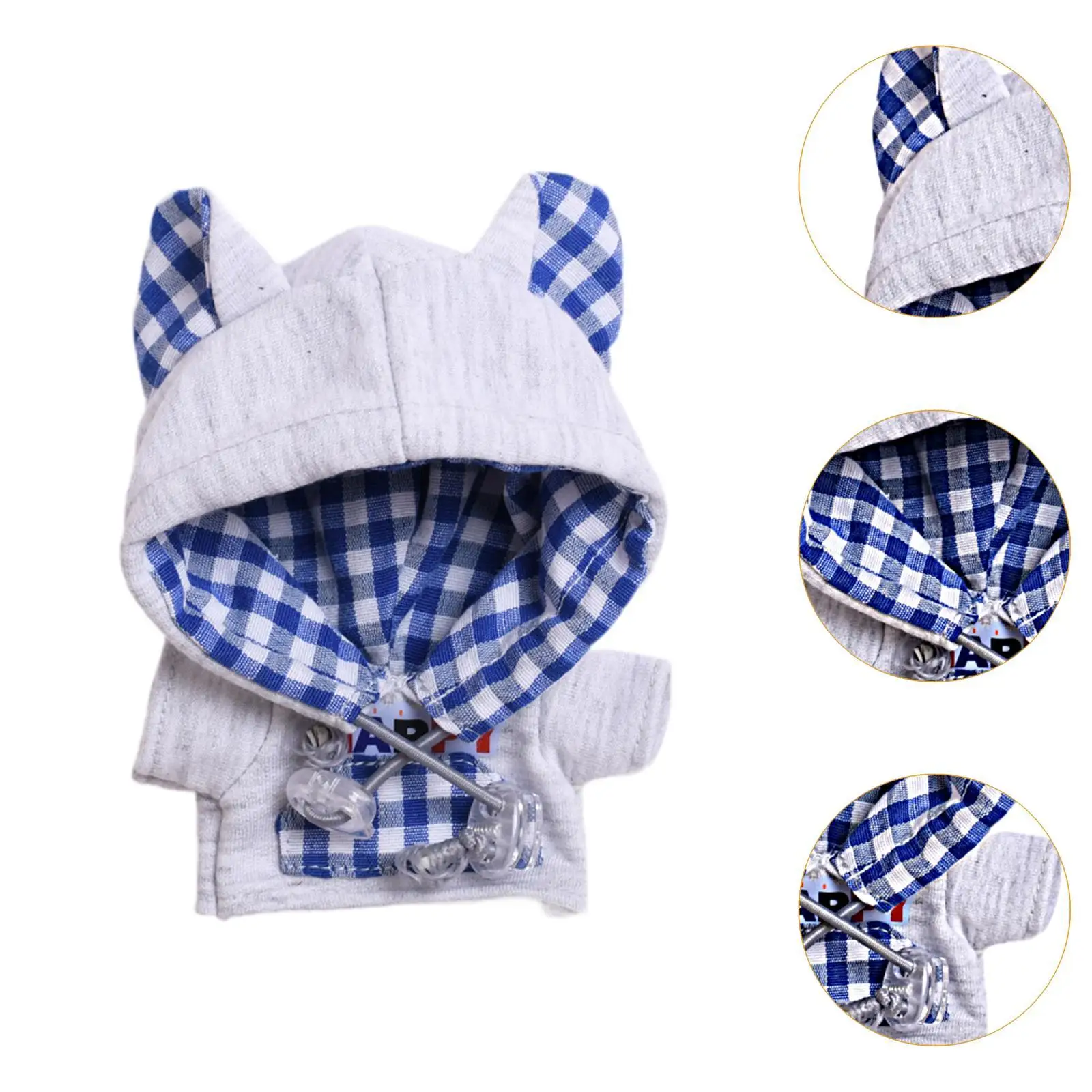15/17cm Doll Clothes Hooded Sweatshirt Costumes Soft Stylish DIY Plush Doll Accessories Dress up Cartoon Doll Costume for Kids