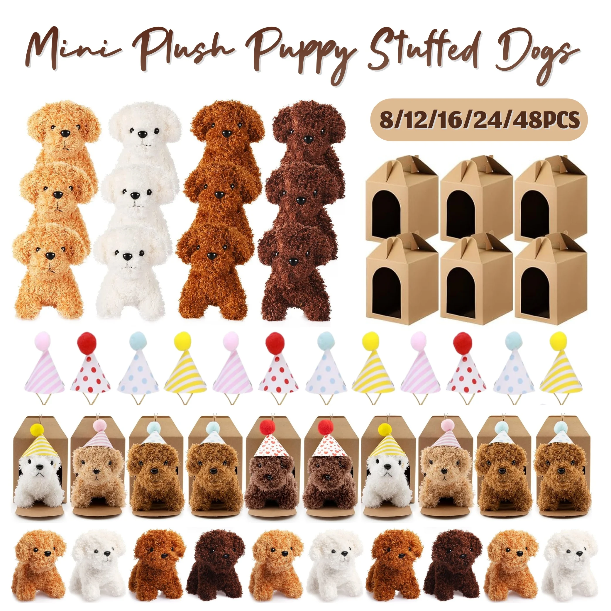 Peluches de perro para niños – Juguete regalo fiesta temática - imagen 5