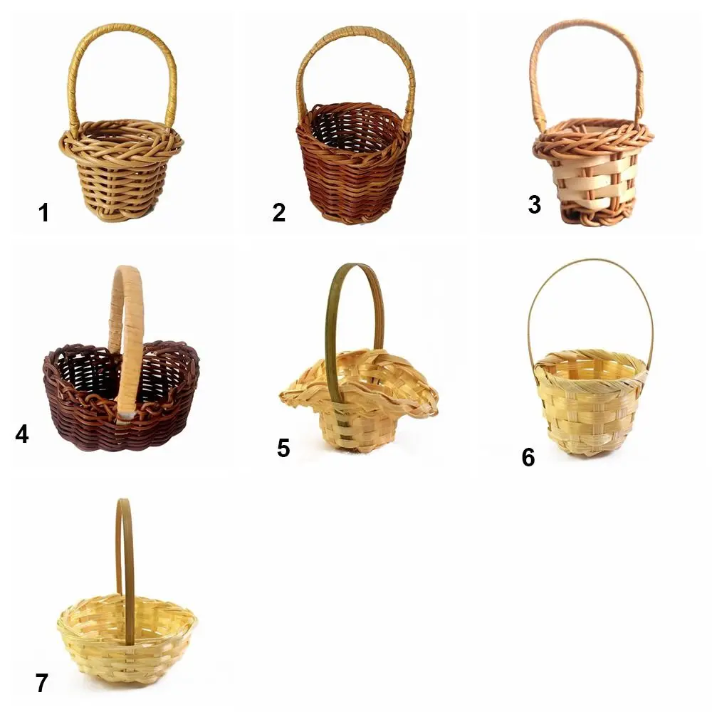 Cestas trenzadas de mimbre con asa para fiestas infantiles – Mini - imagen 3