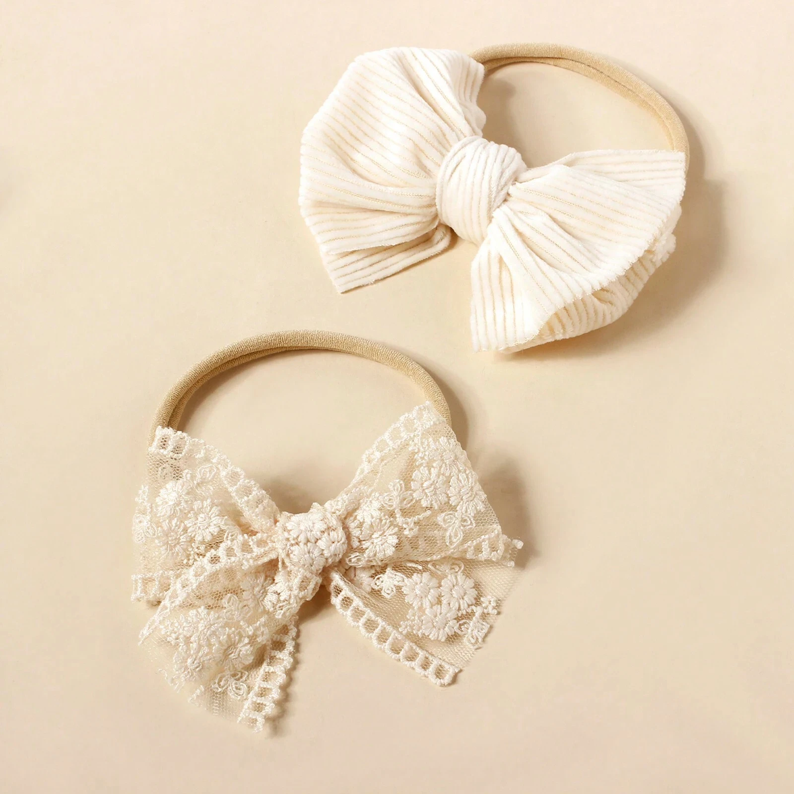 Diadema infantil con lazo floral para niña – Accesorio pelo - imagen 5