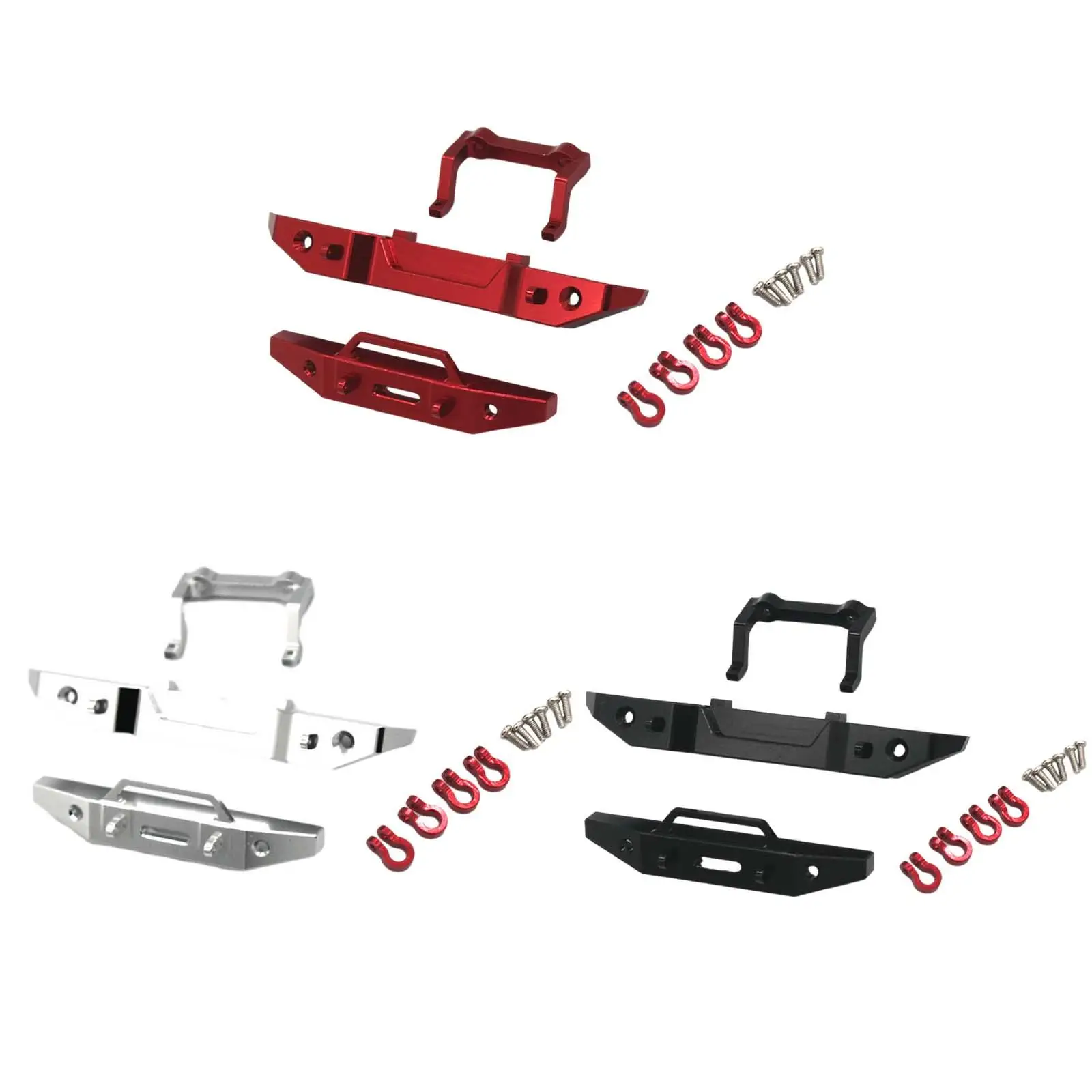 1:18 Aluminum Alloy RC Bumper Bars (Front and Rear) DIY Modified RC Vehicles Accessories Easy to Install Parts Durable Upgrade