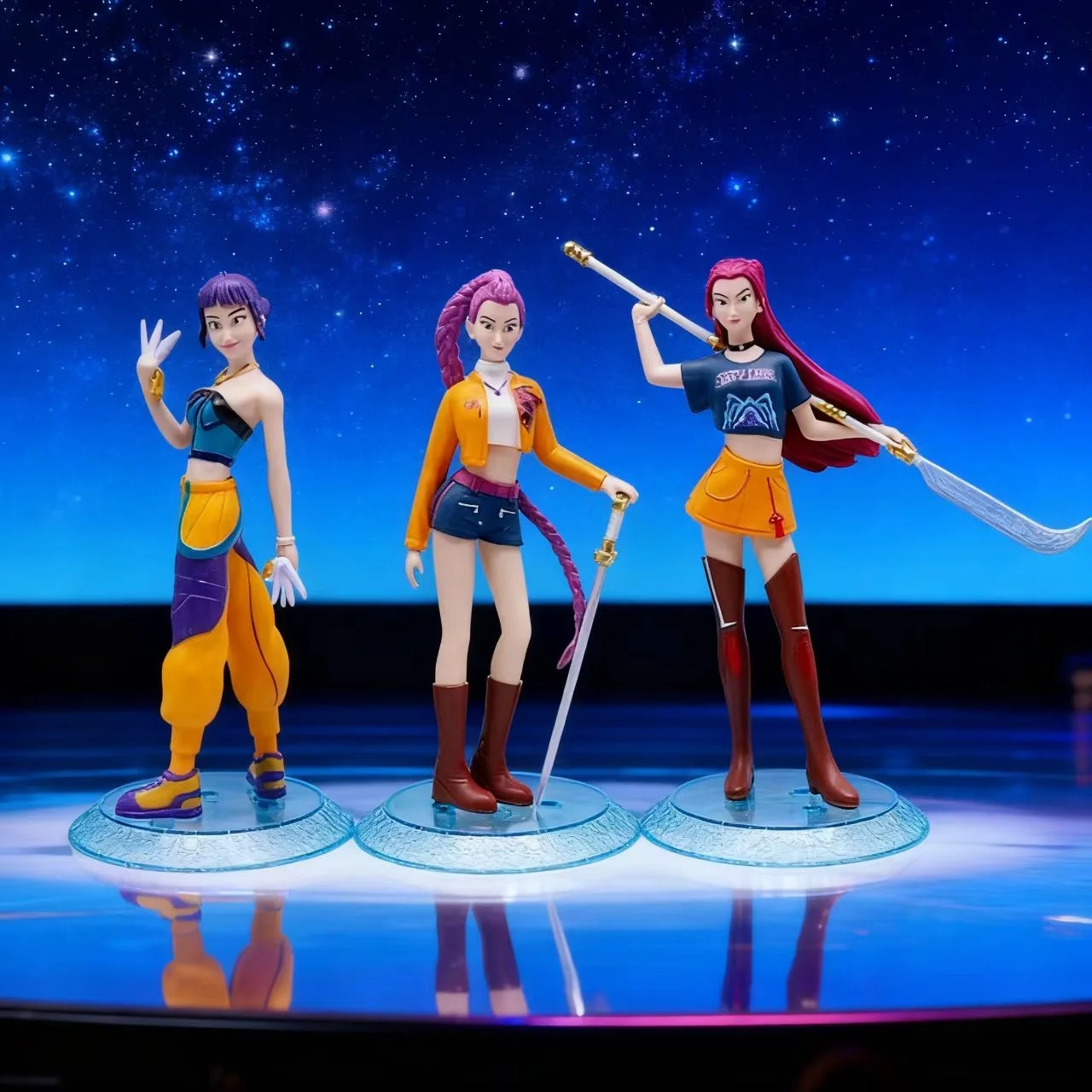 3 unids/set K-pop Demon Hunters Anime figuras de juguete 16cm Rumi Mira Zoey Sussy estatuilla muñeca Fans regalo de Navidad