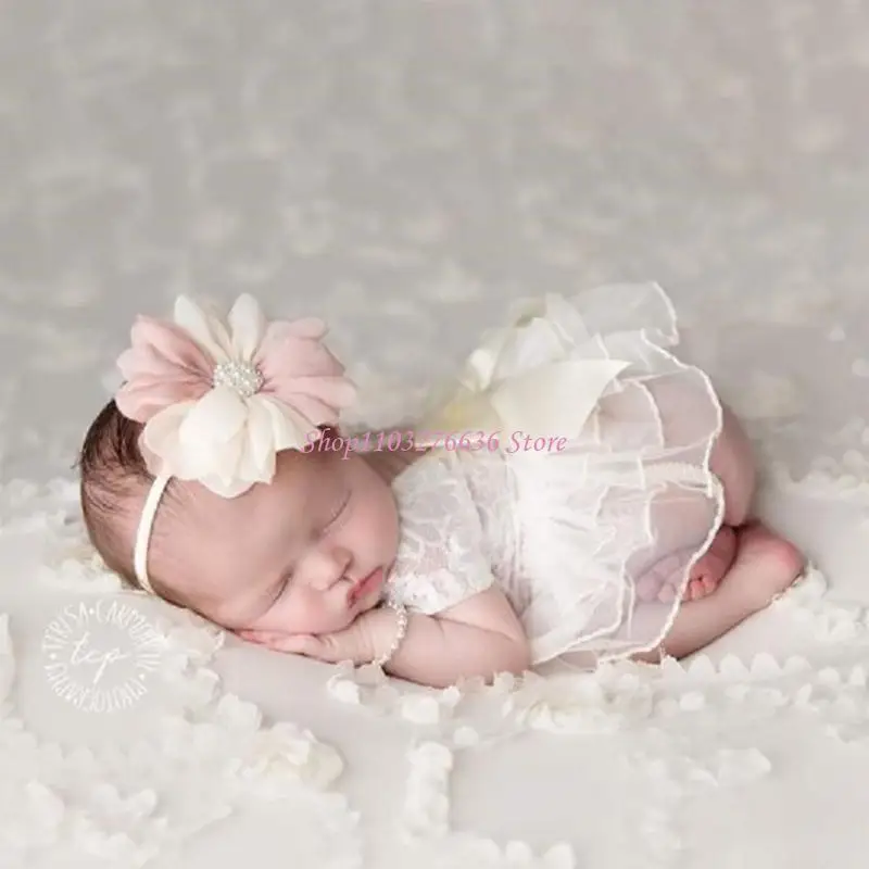 R6FD Baby Lace Tutu Skirt Photographing Outfit HOTO Tomando accesorio para mamá bebé - imagen 2