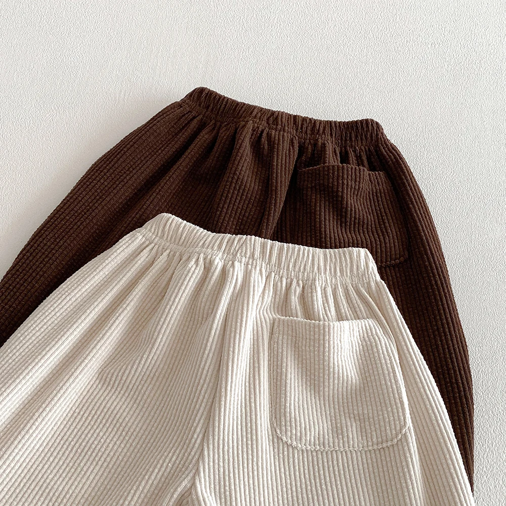 Pantalones de pana elásticos con bolsillos para niños - imagen 3