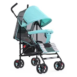 Cochecito de bebé plegable ligero para paseo con amortiguación suave