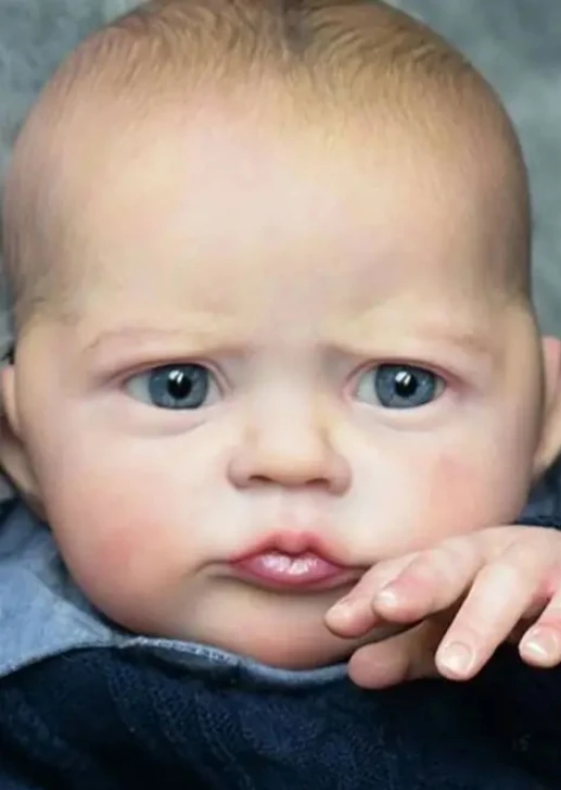 NPK-piezas de muñeca sin terminar de 19 pulgadas, Kit de muñeca Reborn Heron con pelo pintado a mano, bebé hecho a mano DIY realista - imagen 2