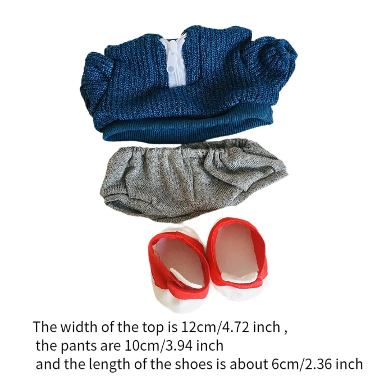 14.5in Doll Clothes Shirt Pants Outifit with A Pair of Shoes Dress up Decor Cute Fashion Cute Doll Clothes Suit for DIY Dolls