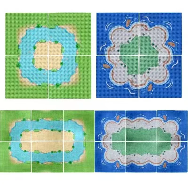 Placa Base 32*32*16*16 puntos bloque de construcción DIY ciudad tráfico camino figuras juguetes de construcción ladrillos placas Base de plástico para niños