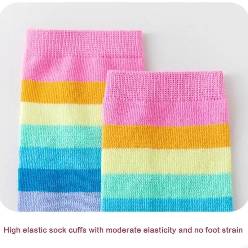 D7YD Calcetines tubo largo para niños, calcetines tubo medio algodón suave y transpirable, calcetines cómodos hasta - imagen 2