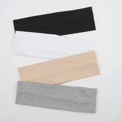Diademas de algodón sólido Ins para mujer y niña, cintas elásticas suaves para el cabello, Bandana deportiva para Yoga, Bandana clásica, accesorios para la cabeza
