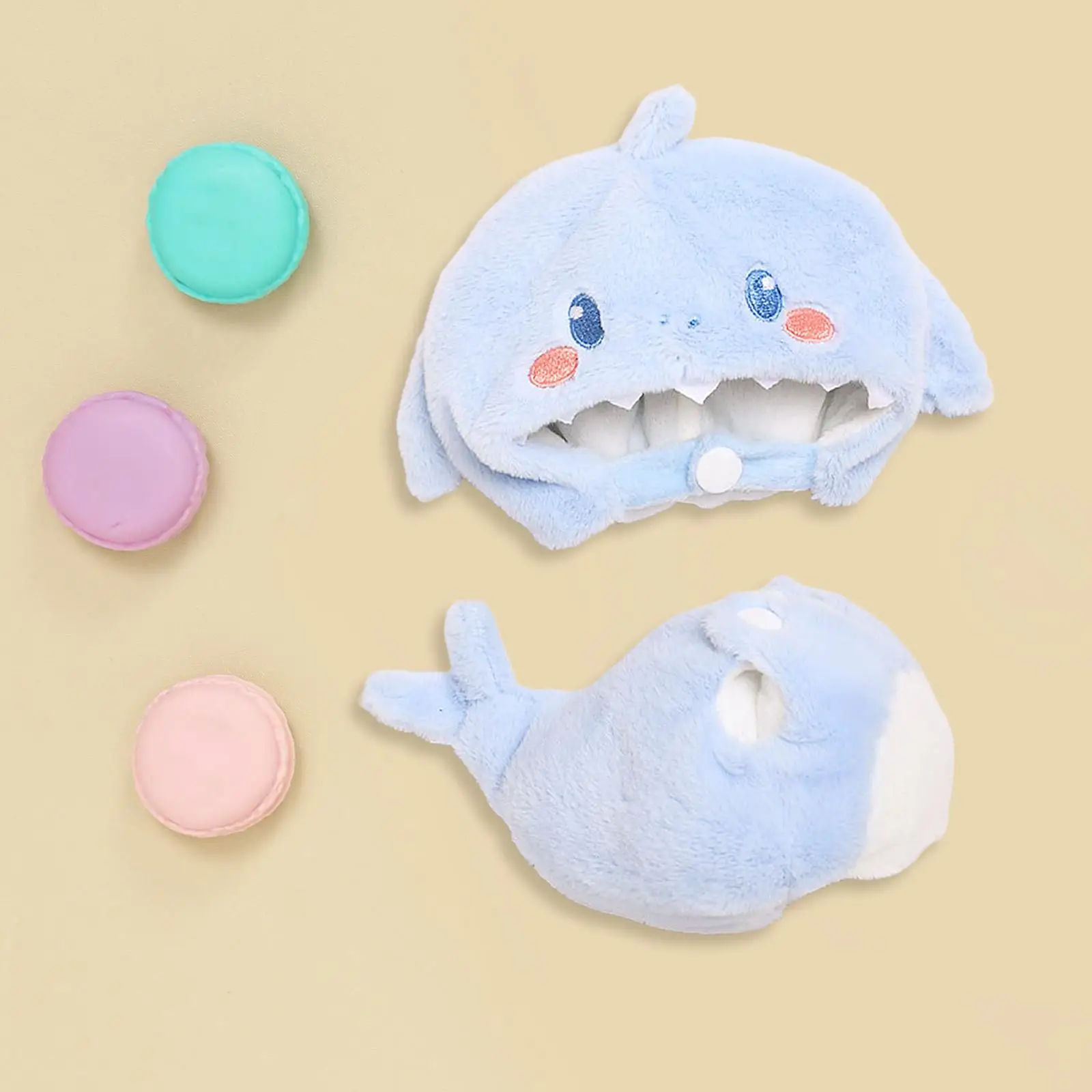 Doll Clothes Decoration Outfits Set Dressing up Soft Doll Head Hood Jumpsuit