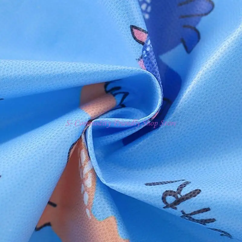 Babero alimentación bebé 85AE con funda para trona, manga larga dibujos animados, delantal lactancia - imagen 3