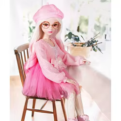 1/ropa de muñecas para niña, muñeca articulada con bola de 60CM, para Night Lolita, vestido de suéter para cena y sombrero, medias, calcetines, trajes