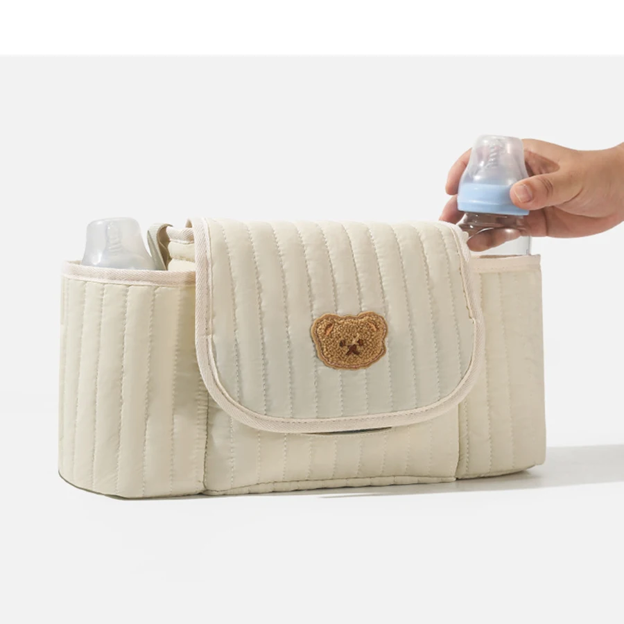 Bolsa de mamá Corea lindo oso portátil multifuncional cochecito bolsa de pañales bolsas de almacenamiento de maternidad suave organizador de pañales de bebé - imagen 5
