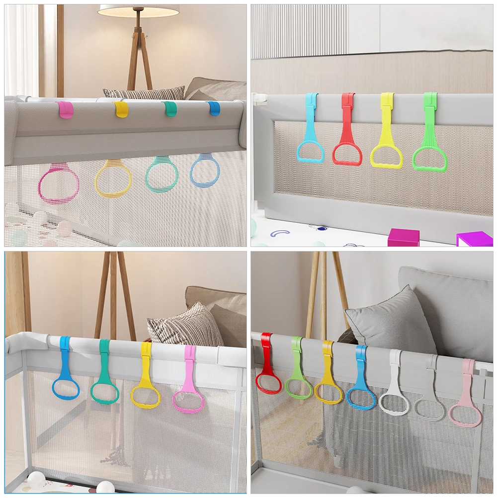 Herramienta de entrenamiento para caminar de bebé, anillo de pie para guardería, soporte de seguridad, anillo de tracción auxiliar para ejercicio de niños pequeños, 8 Uds. - imagen 4