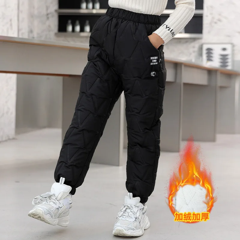 Pantalones acolchados de invierno para niños y niñas en algodón grueso - imagen 5