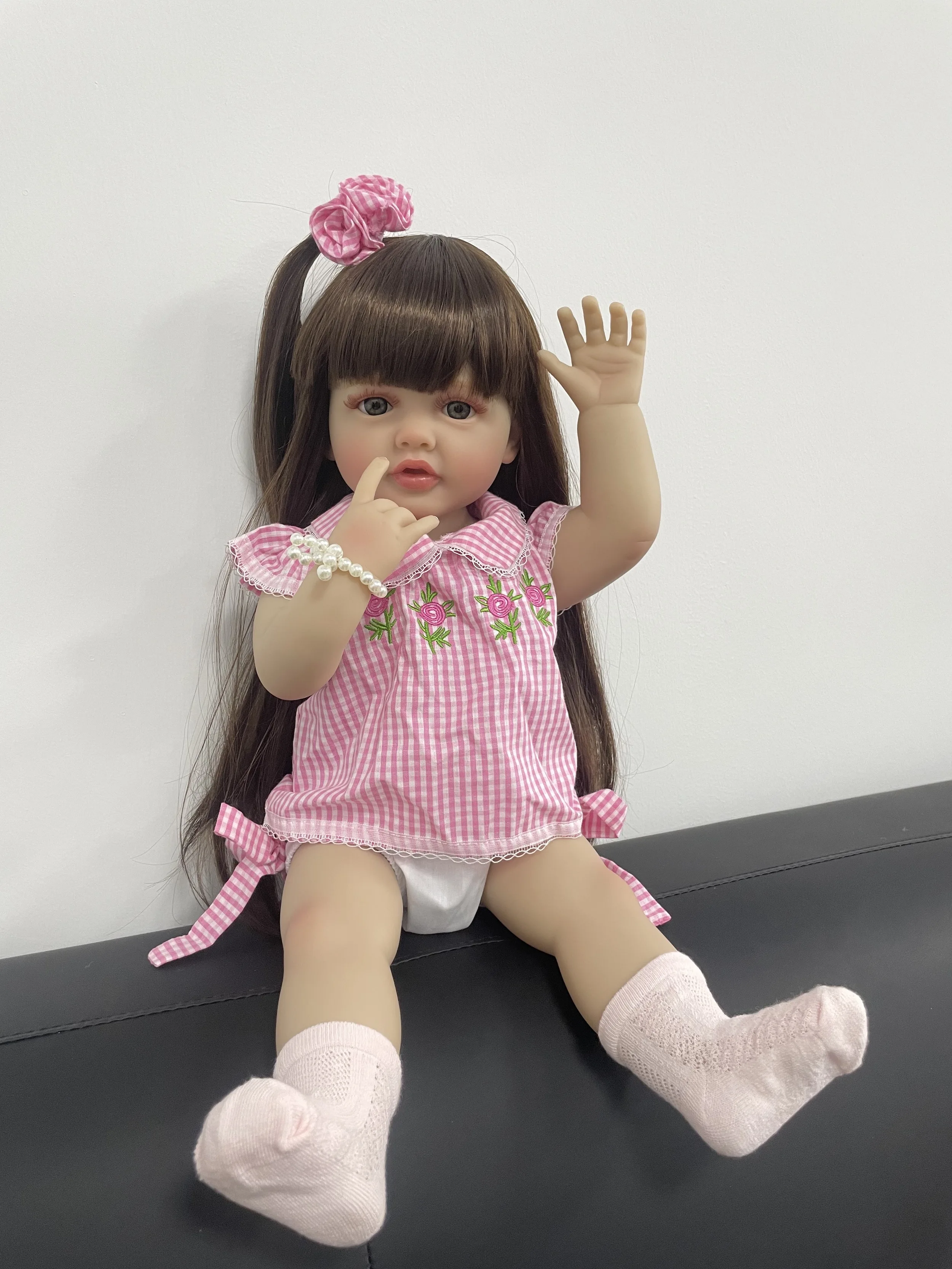 MRB 55CM 22 pulgadas vinilo de silicona Reborn bebé Betty muñeca realista chica linda princesa niño bebé cumpleaños regalo de Navidad - imagen 4