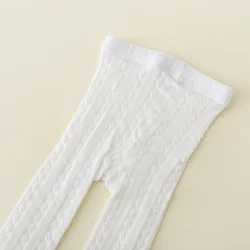 Pantimedias suaves de algodón para bebé con lazo – 0-24 meses
