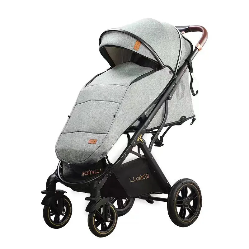 Cochecito bidireccional ligero plegable con asiento alto para bebé - imagen 5