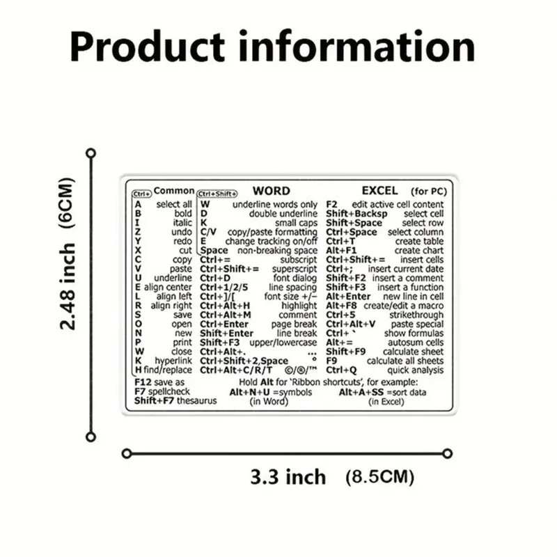 Adhesivo adhesivo de atajo de teclado de referencia de computadora, 5 uds., para Windows, PC, portátil, escritorio, atajo - imagen 5