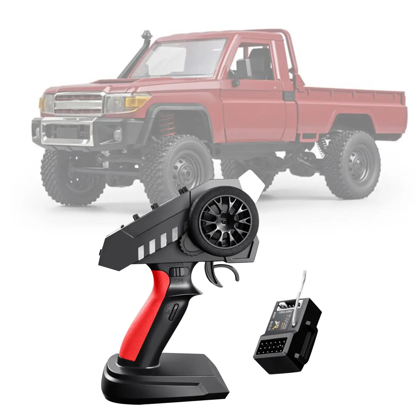 Remote Control Transmitter with Receiver 200M 6 Channel for RC Vehicle Tank