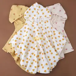 Toalla de baño con capucha de algodón suave para niña