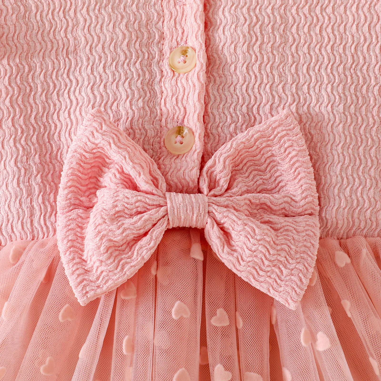 SUNSIOM Vestido de niña de 0 a 3 años, 2 piezas, trajes de otoño, vestido de tul con lazo frontal de manga larga + conjunto de diadema, ropa para niños pequeños - imagen 4