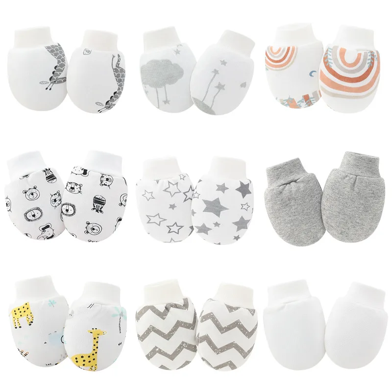 Guantes de algodón suave para bebé con estampados infantiles - imagen 3