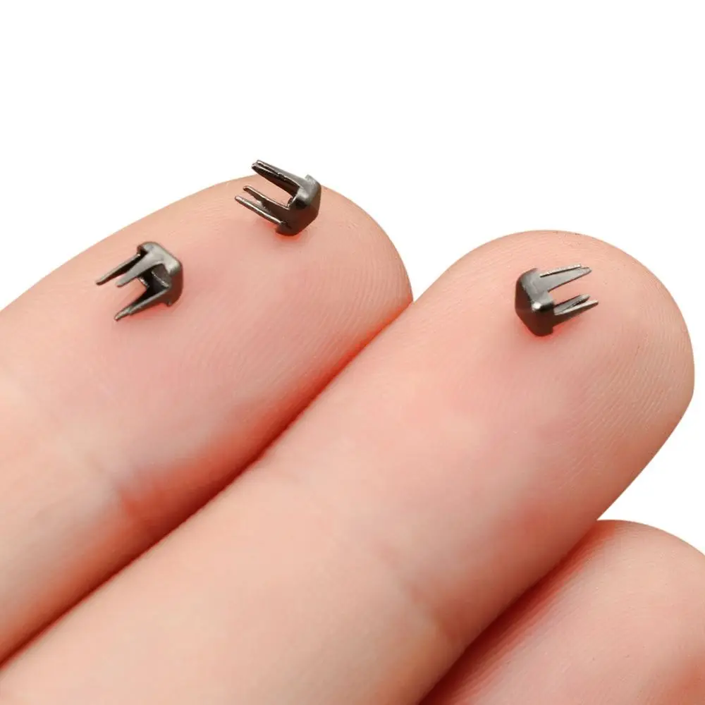 Mini hebilla de cuentas redondas, martillo de garra, hebillas de Metal ultrapequeñas, juguetes de peluche DIY, ropa para muñecas, accesorios para muñecas, 50 piezas, 3mm - imagen 5