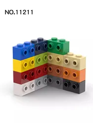 Bloques de construcción compatibles MOC 1x2 con tachuelas laterales