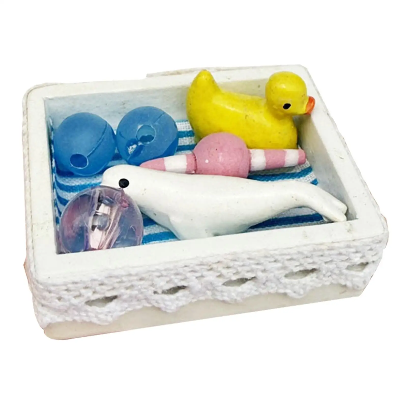 Dollhouse Miniature Storage Box 1:12 Scale for Photo Props Bathroom Decor