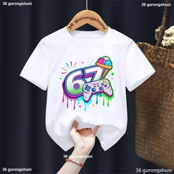 Six Seven 67 Meme Camiseta infantil estampado juego de helado