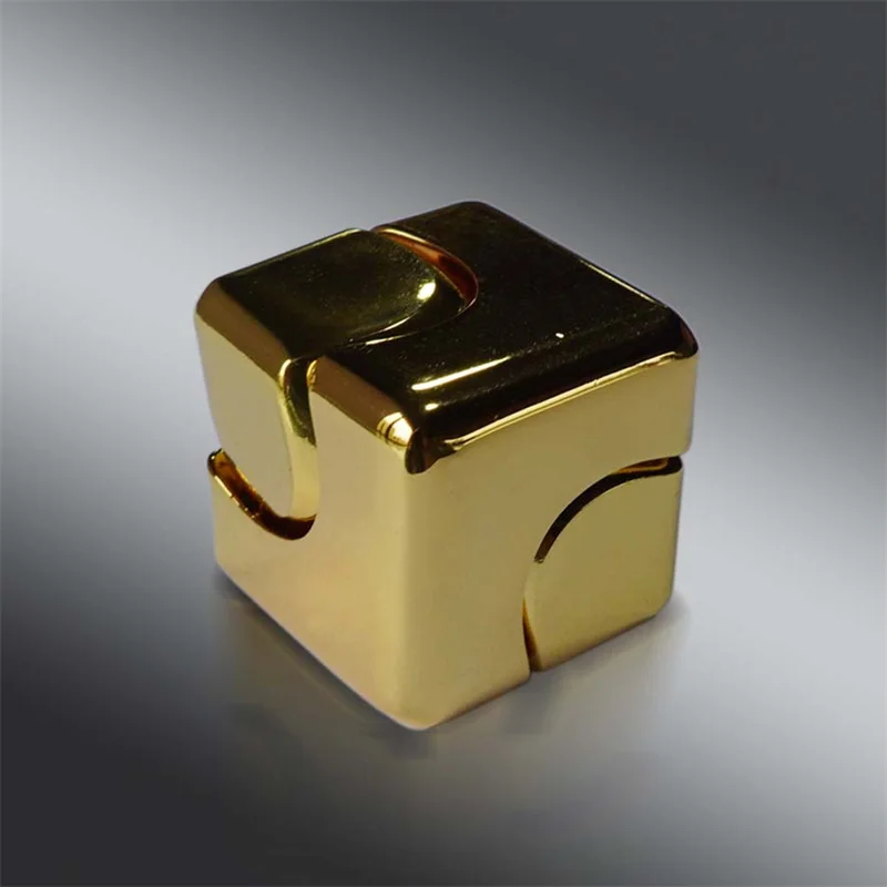 Cubo de Metal colorido, Spinner para la yema del dedo, peonza de descompresión, juguetes antiansiedad, Spinner de Metal de mano, escritorio, juguetes giroscópicos para adultos - imagen 4