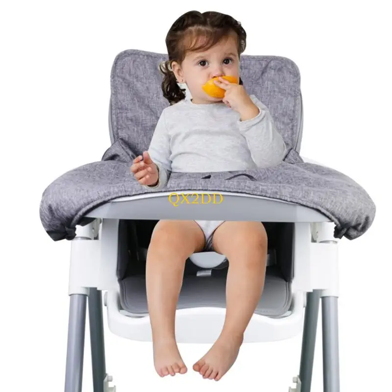 QX2D Funda para silla comedor infantil lavable a máquina, funda plegable para uso público, protecciones 360 ​​grados, - imagen 4