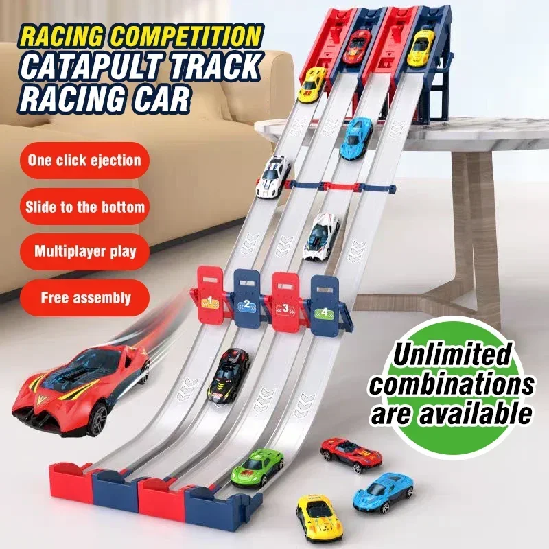 Pista de coches con vagón ferroviario - juego para niños - imagen 2