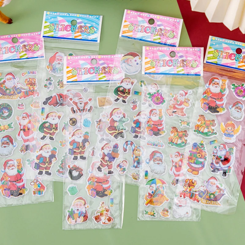 Pegatinas infantiles Papá Noel animadas para álbum de recortes - imagen 3