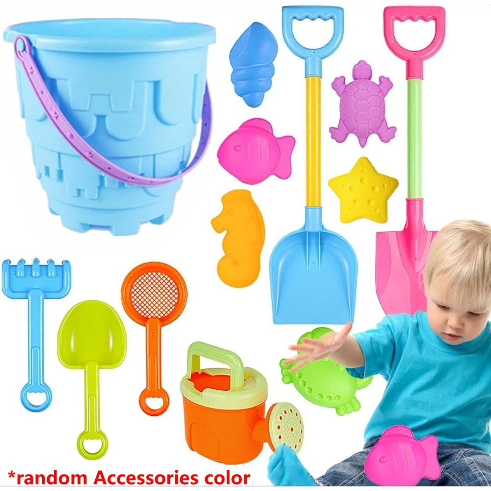 Juego de playa infantil con castillo, palas y moldes – Set viaje - imagen 3
