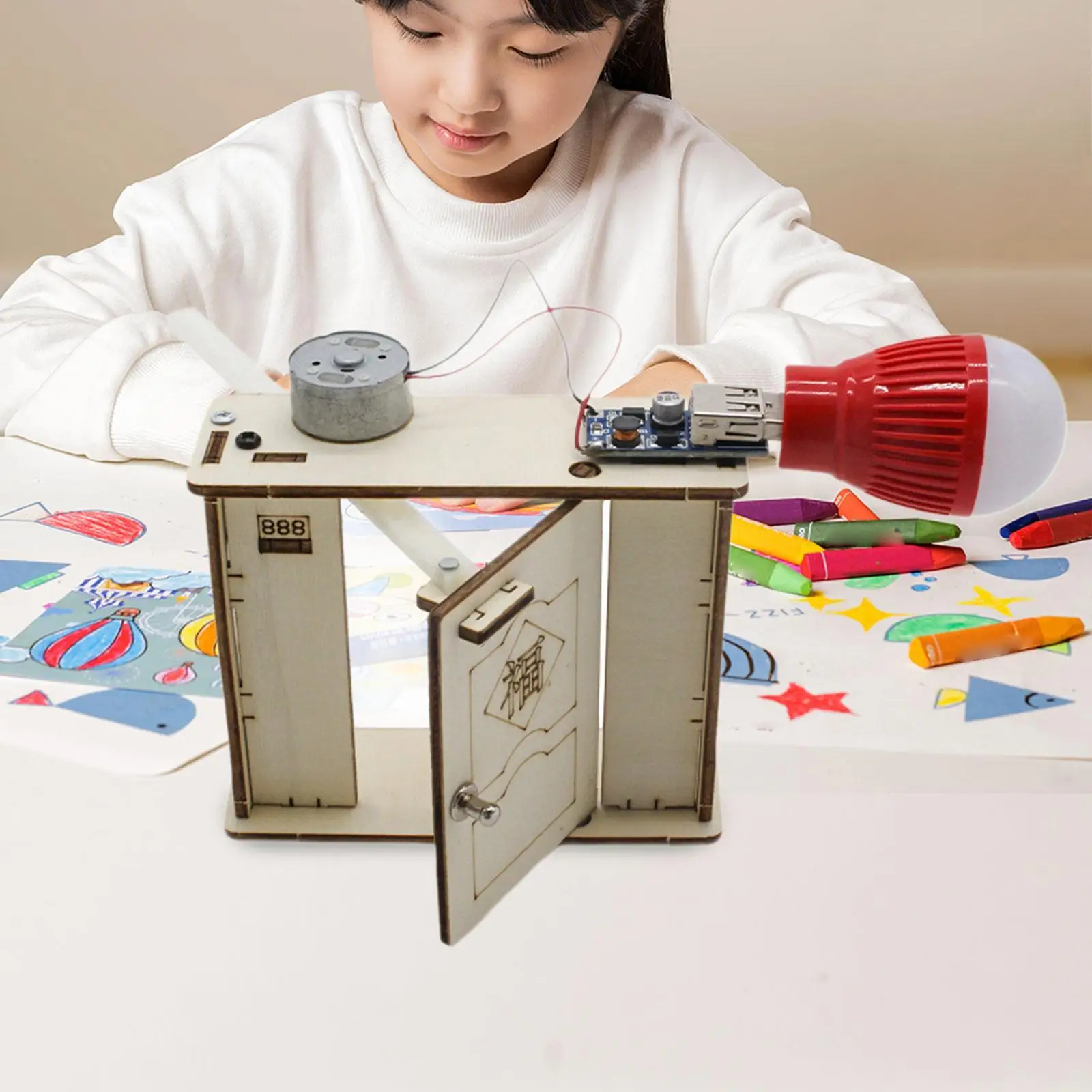 Door-opening Power Generation Model Energy Conversion Model Portable Kids Educational Toys for Birthday Gift School Students