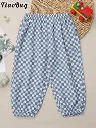 Pantalones de algodón a cuadros para bebé – Cintura elástica y bolsillo