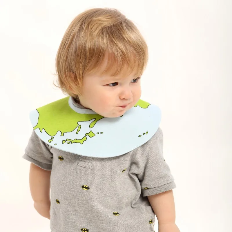 Babero impermeable cuello redondo algodón suave para bebé - imagen 3