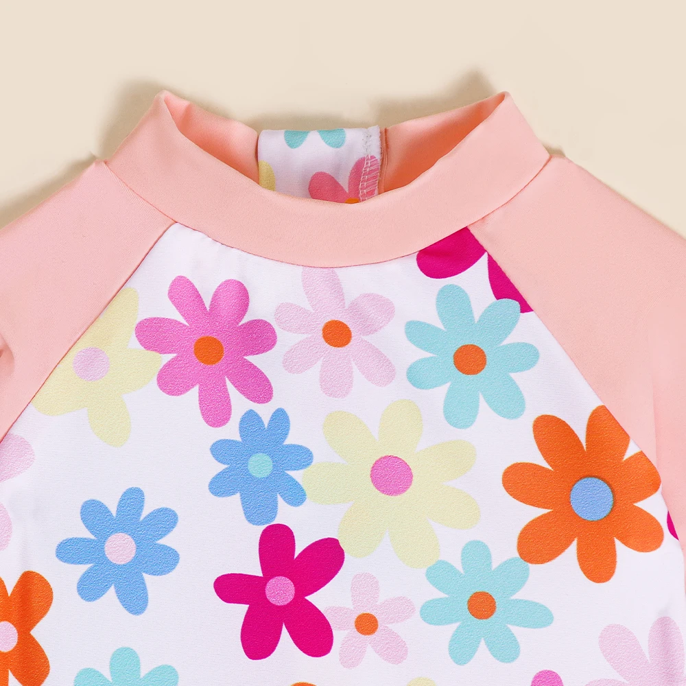 Traje de baño una pieza con protección solar y cremallera para niña - imagen 5